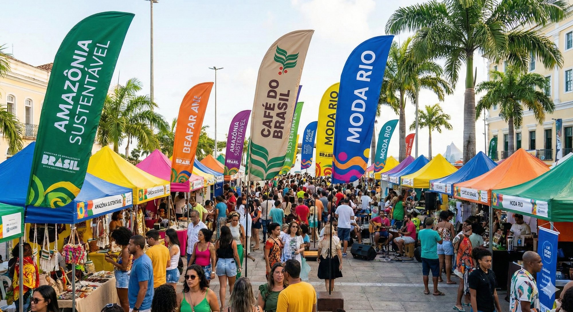Wind banners em feira